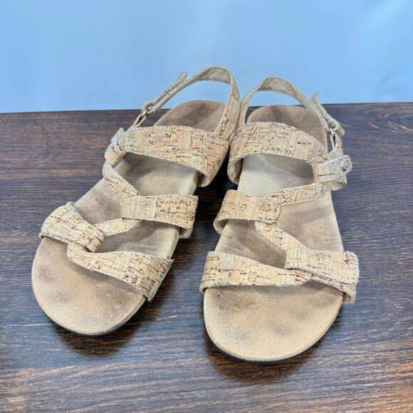 Vionic Women’s cork gold 3 way adjustable sandal size 8 - Picture 2 of 8